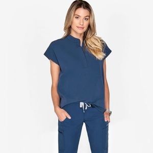 Figs Rafaela - Oversized Scrub Top - XL dark harbor